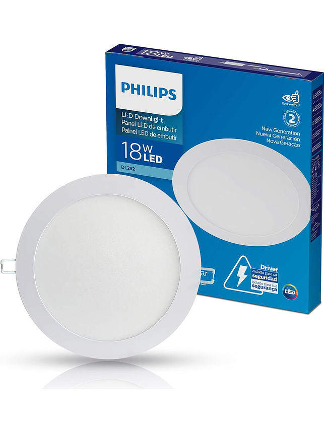 FOCO PANEL LED 18W 4000K EMBUTIDO RED DL252 PHILIPS 1