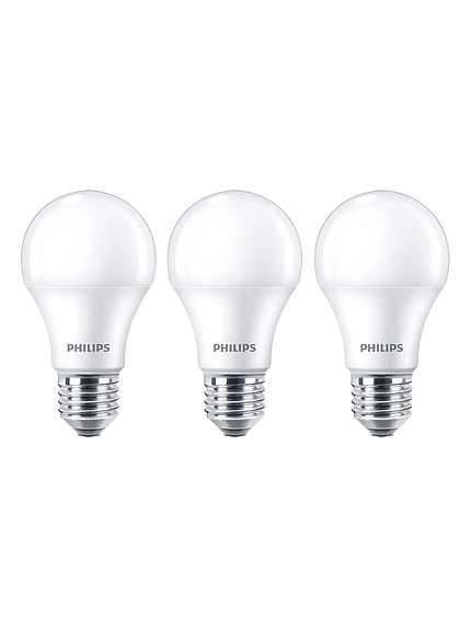 Pack 3 Ampolletas LED Philips 7W E27 Luz Fría 6500K 2
