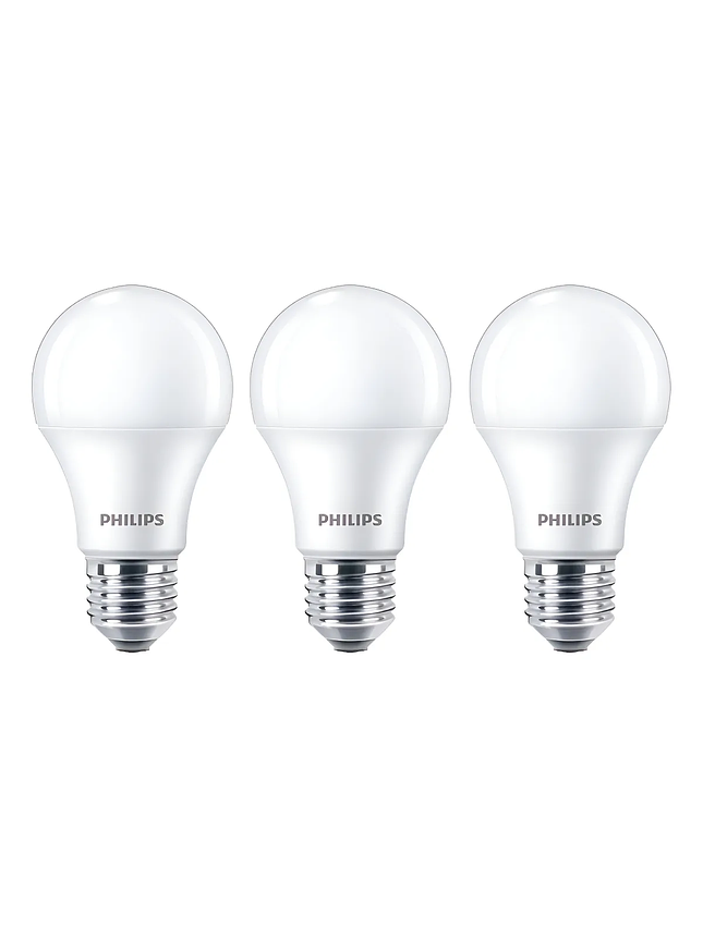 Pack 3 Ampolletas LED Philips 7W E27 Luz Fría 6500K 2