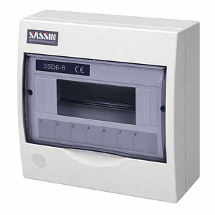 Tablero Plástico Sobreponer 8 Circuitos Certificado Sassin