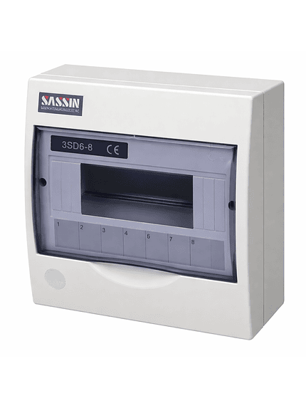 Tablero Plástico Sobreponer 8 Circuitos Certificado Sassin 1