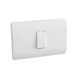 Placa Genesis Armada Con Interruptor 9/12 16a 250v Blanco