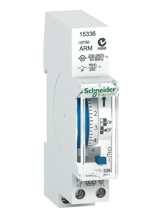 INTERRUPTOR HORARIO MECANICO IH 24H 1CANAL 15336 SCHNEIDER 1