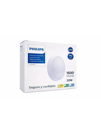 Tortuga Led 20w Luz Calida 3000k Ip65 2000lm Wt045c Philips 1