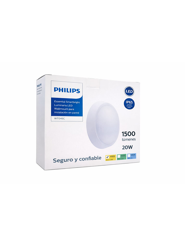 Tortuga Led 20w Luz Calida 3000k Ip65 2000lm Wt045c Philips 1