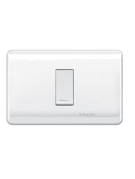 Placa Genesis Interruptor 9/24 16A Blanco Schneider 1