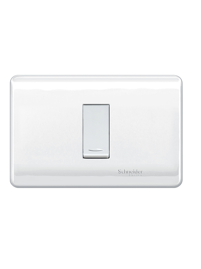 Placa Genesis Interruptor 9/24 16A Blanco Schneider 1