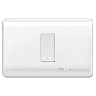 Placa Genesis Pulsador 16A 250V Blanco Schneider