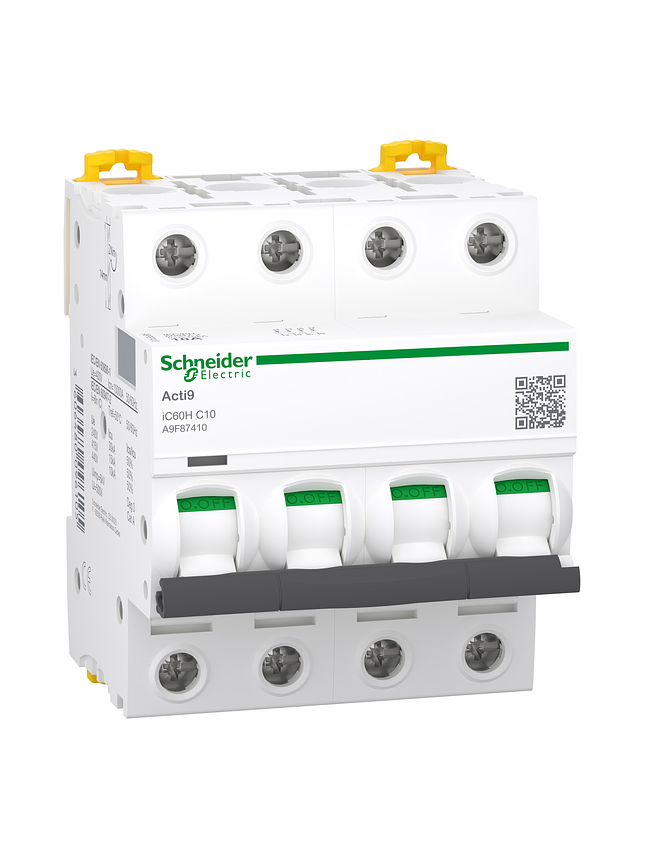 Interruptor Automático Acti9 4P 10A Curva C Schneider 1