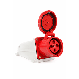 Enchufe Industrial Hembra Sobrepuesto 63a 3p+t 380v Ip67 6h