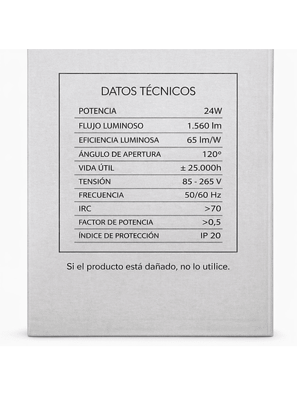 FOCO PANEL LED 24W 4000K EMBUTIDO REDONDO  3
