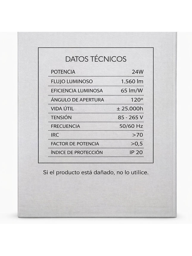 FOCO PANEL LED 24W 4000K EMBUTIDO REDONDO  3