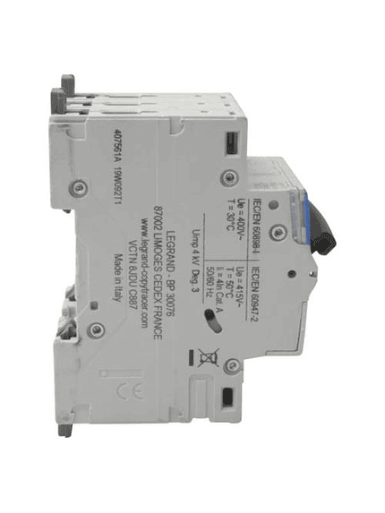 Interruptor Automático 3P 16A Curva B 10kA DX3 3