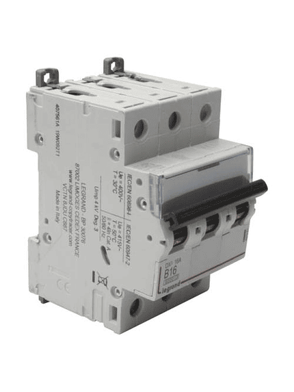 Interruptor Automático 3P 16A Curva B 10kA DX3 5