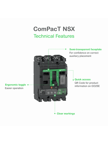 Interruptor Automático NSX400 3P 250A 75kA Schneider 2