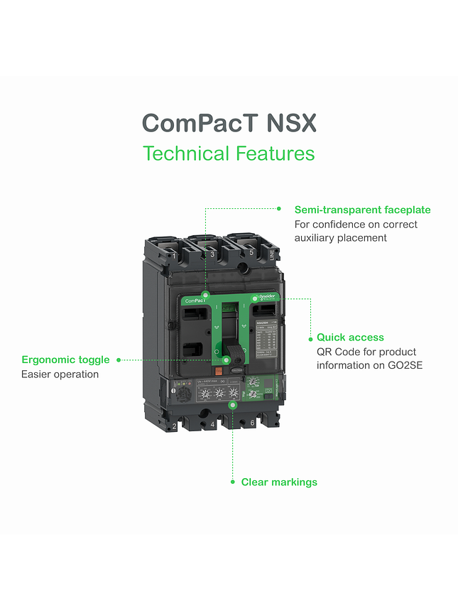 Interruptor Automático NSX400 3P 250A 75kA Schneider 2
