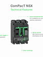 Interruptor Automático NSX400 3P 250A 75kA Schneider - Miniatura 2