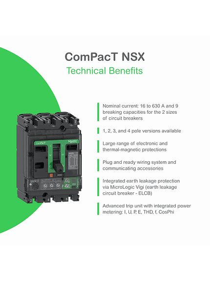 Interruptor Automático NSX400 3P 250A 75kA Schneider 3