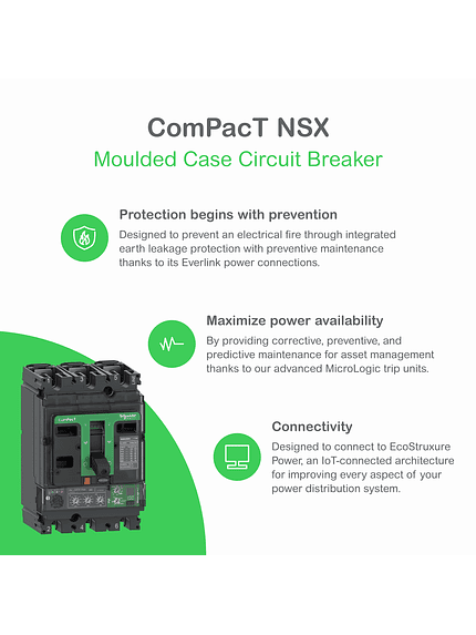 Interruptor Automático NSX400 3P 250A 75kA Schneider 4