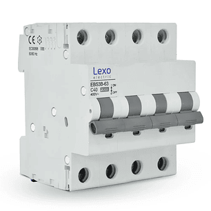 Interruptor Automático 4P 40A Curva C 10kA Lexo
