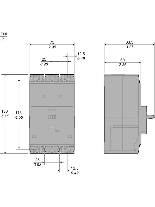 Interruptor caja moldeada GoPact 3P 125A 15kA fijo 16A 2