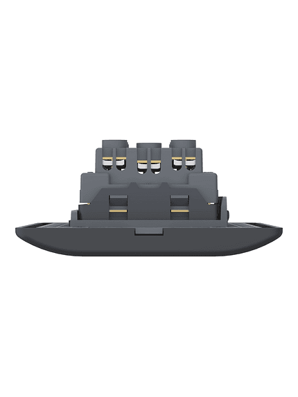 Tomacorriente Triple Bipasso Genesis Negro 4x2 10/16A 4