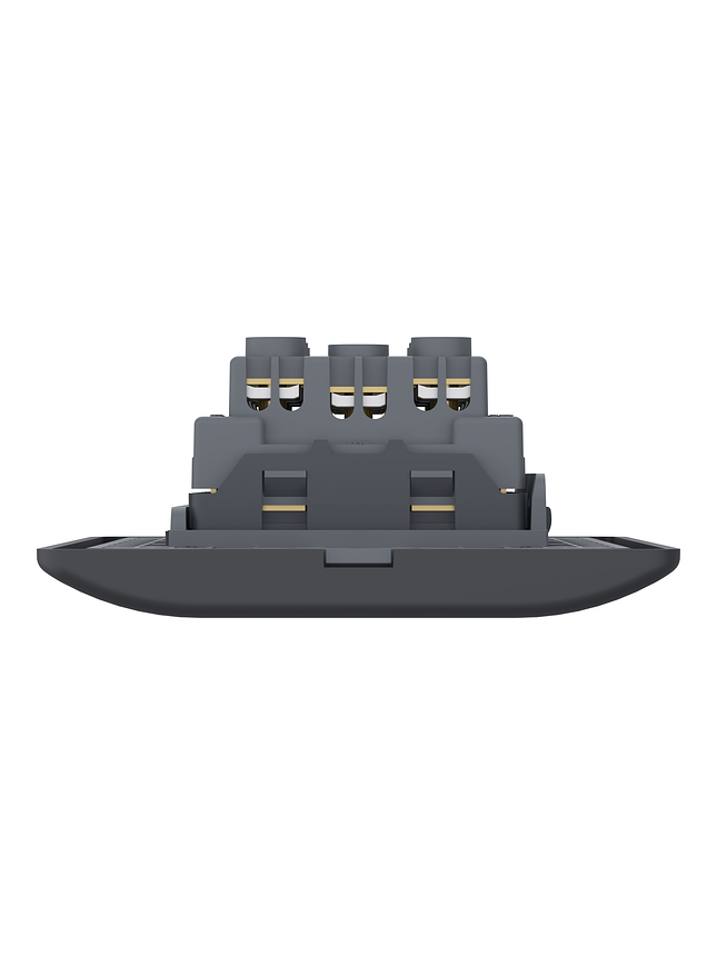 Tomacorriente Triple Bipasso Genesis Negro 4x2 10/16A 4