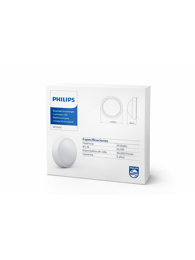 Tortuga Led 20w Luz Fria 6500K Ip65 1500lm Wt045c Philips 4