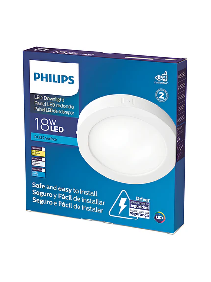 FOCO LED S/P 18W 3000K CALIDO 1300LM REDONDO DL252  5
