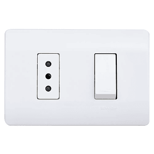 Placa Genesis Interruptor 9/12 + Ench 10A Bl Schneider