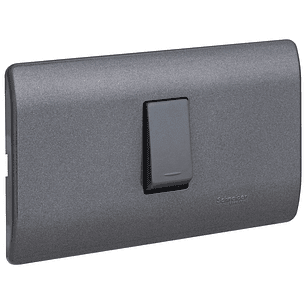 Placa Genesis con interruptor 9/12 humo 16A