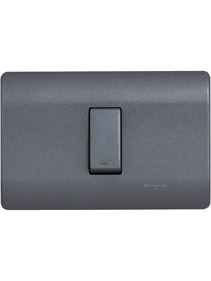 Placa Genesis con interruptor 9/12 humo 16A 2