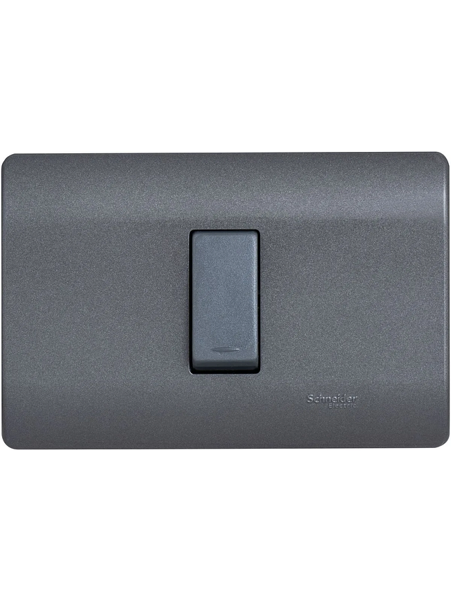 Placa Genesis con interruptor 9/12 humo 16A 2