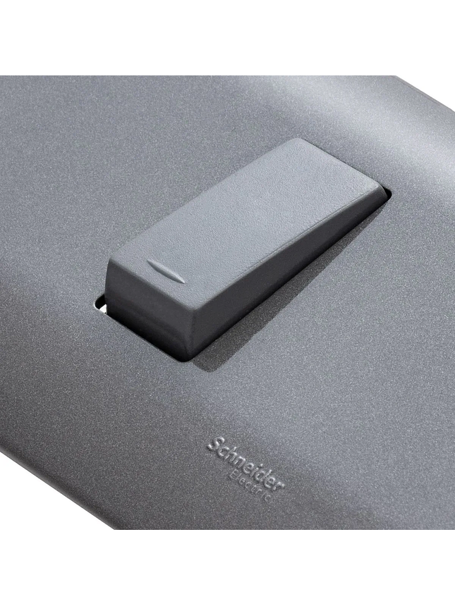 Placa Genesis con interruptor 9/12 humo 16A 3