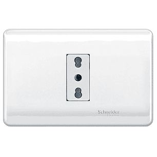 Placa Genesis Toma 10/16A 2P+T Blanco Schneider