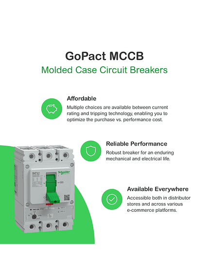 Interruptor MCCB 3P 32A 15kA Schneider GoPact 5