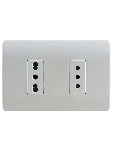 Placa Genesis 10/16A + 10A Schneider Blanco 1