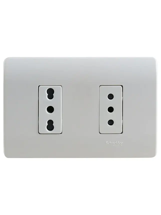 Placa Genesis 10/16A + 10A Schneider Blanco 1