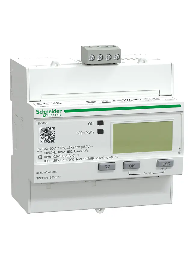 Medidor Energía Trifásico IEM3150 Modbus 63A Schneider 1