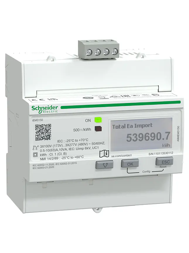 Medidor Energía Trifásico IEM3150 Modbus 63A Schneider 2