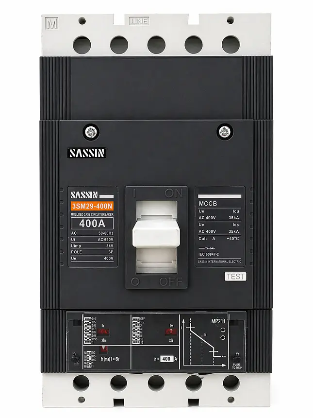 INTERRUPTOR MCCB 3P 400A SASSIN 3SM29-400N 2