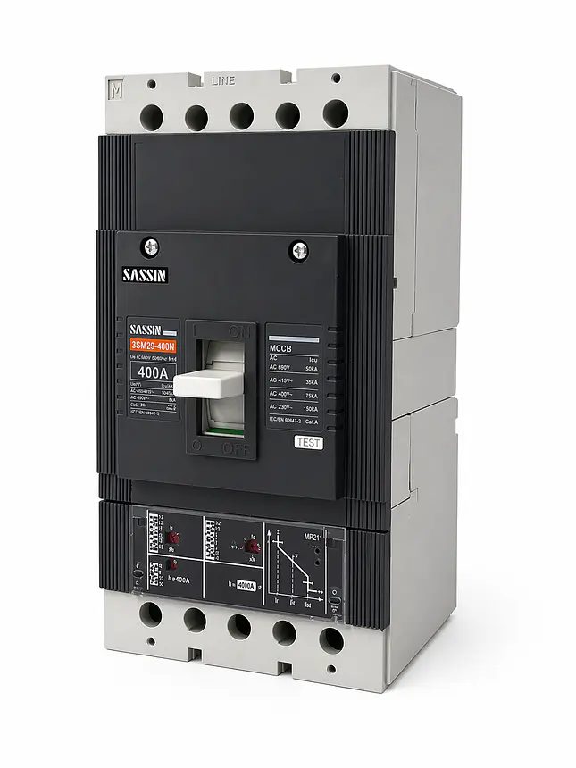 INTERRUPTOR MCCB 3P 400A SASSIN 3SM29-400N 4