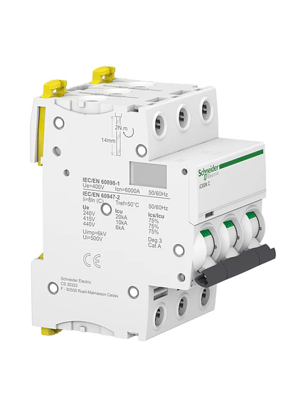 Interruptor Automático 3P 20A C iC60N Acti9 A9F77320  3