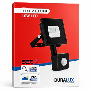 Proyector Led 10W Con Sensor Ip65 Duralux Sec