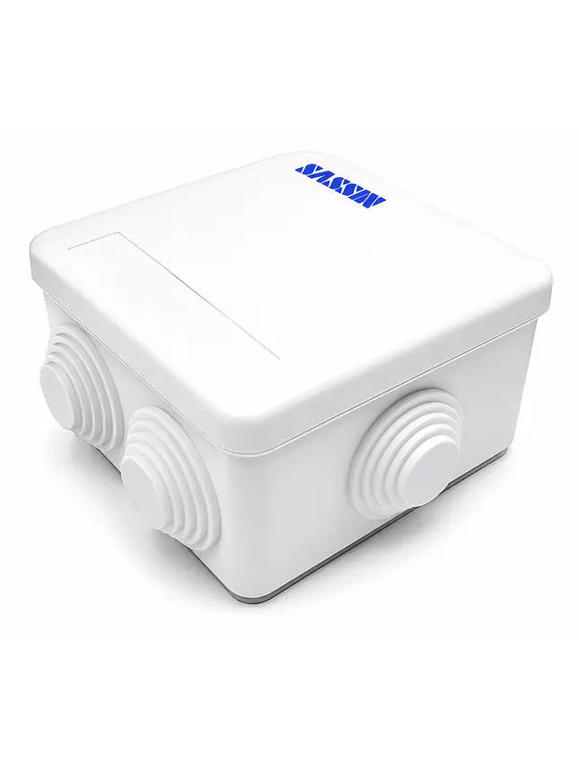 Caja Estanca 85x85x50mm Cuadrada Pvc Con Conos 1