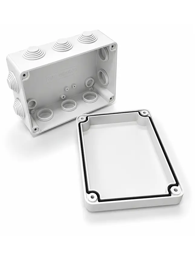 Caja Estanca 150x110x70mm Cuadrada Pvc Con Conos 2