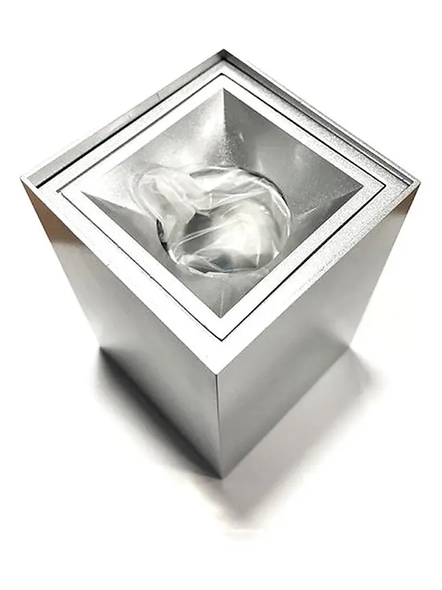 Plafón Led Cúbico Sobreponer Gu10 Gris 4