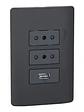 Placa Genesis 2 Tomas 10A + USB Black - Miniatura 2
