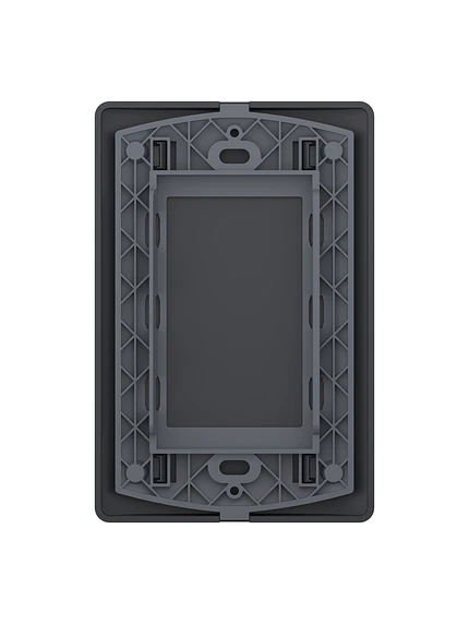 Placa Genesis Ciega Con Soporte Black Schneider MWD67106 5