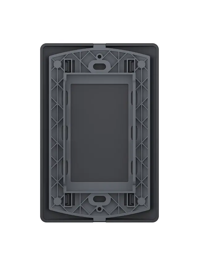 Placa Genesis Ciega Con Soporte Black Schneider MWD67106 5